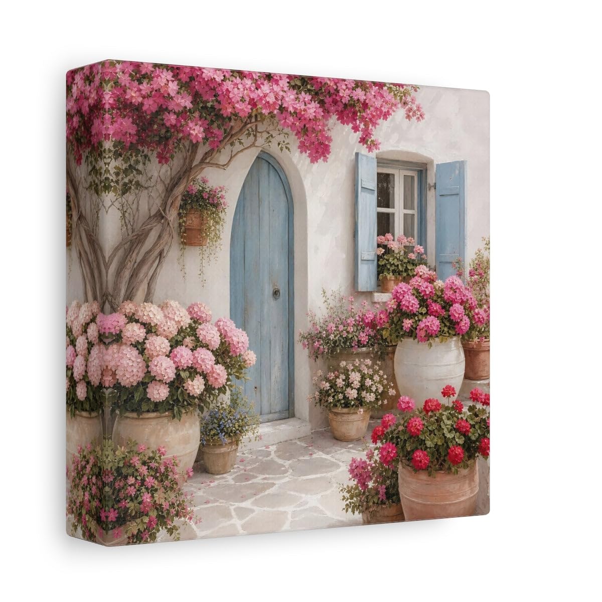 Tableau floral rose bleu 15x15 cm pour raviver un mur de salon terne - 8