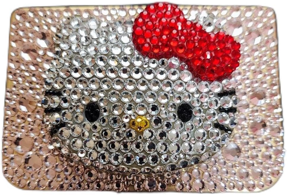 HELLO KITTY ハローキティ スワロフスキー デコカードケース 赤 スワロデコ 小物入れ ハローキティ スワロフスキー デコ デザイン ケース