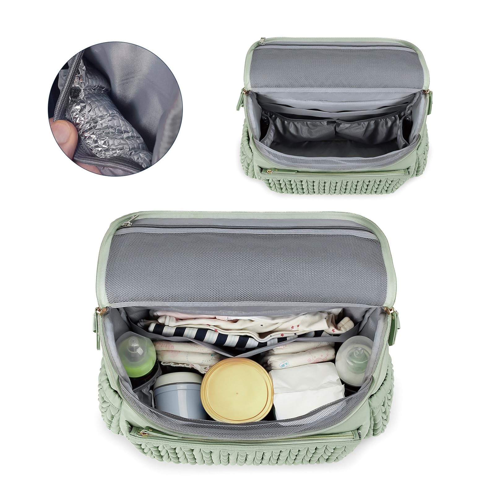 Borsa per pannolini multifunzionale zaino con fasciatoio borsa per pannolini da viaggio pieghevole di grande capacità borsa per pannolini multifunzionale