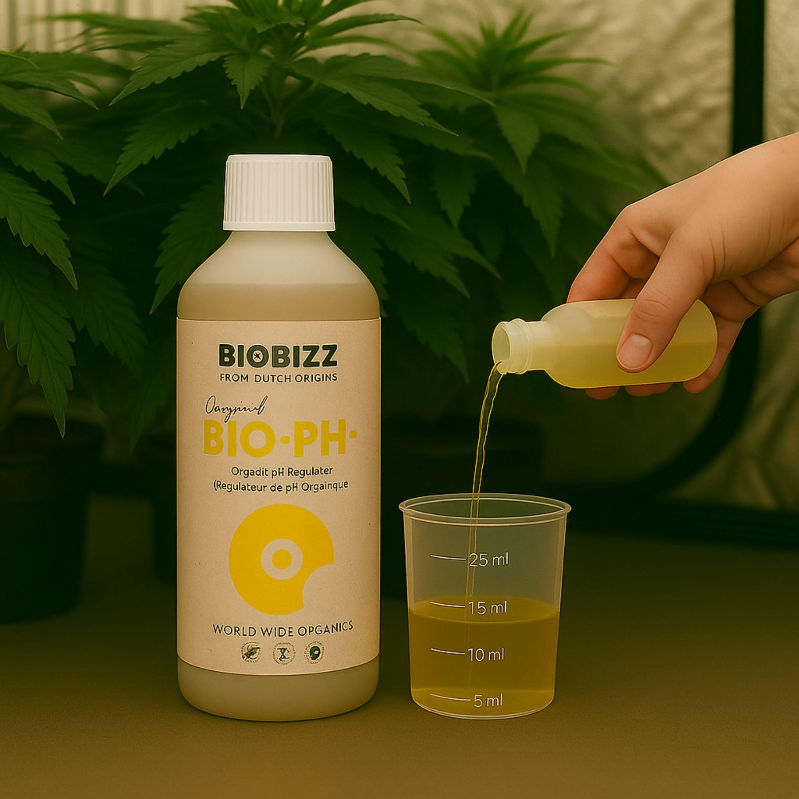 BioBizz Bio pH- Menos 5 Liter - Crecimiento de cultivo biológico natural con reducción de pH para interiores Fertilizante ph Minus Liquid
