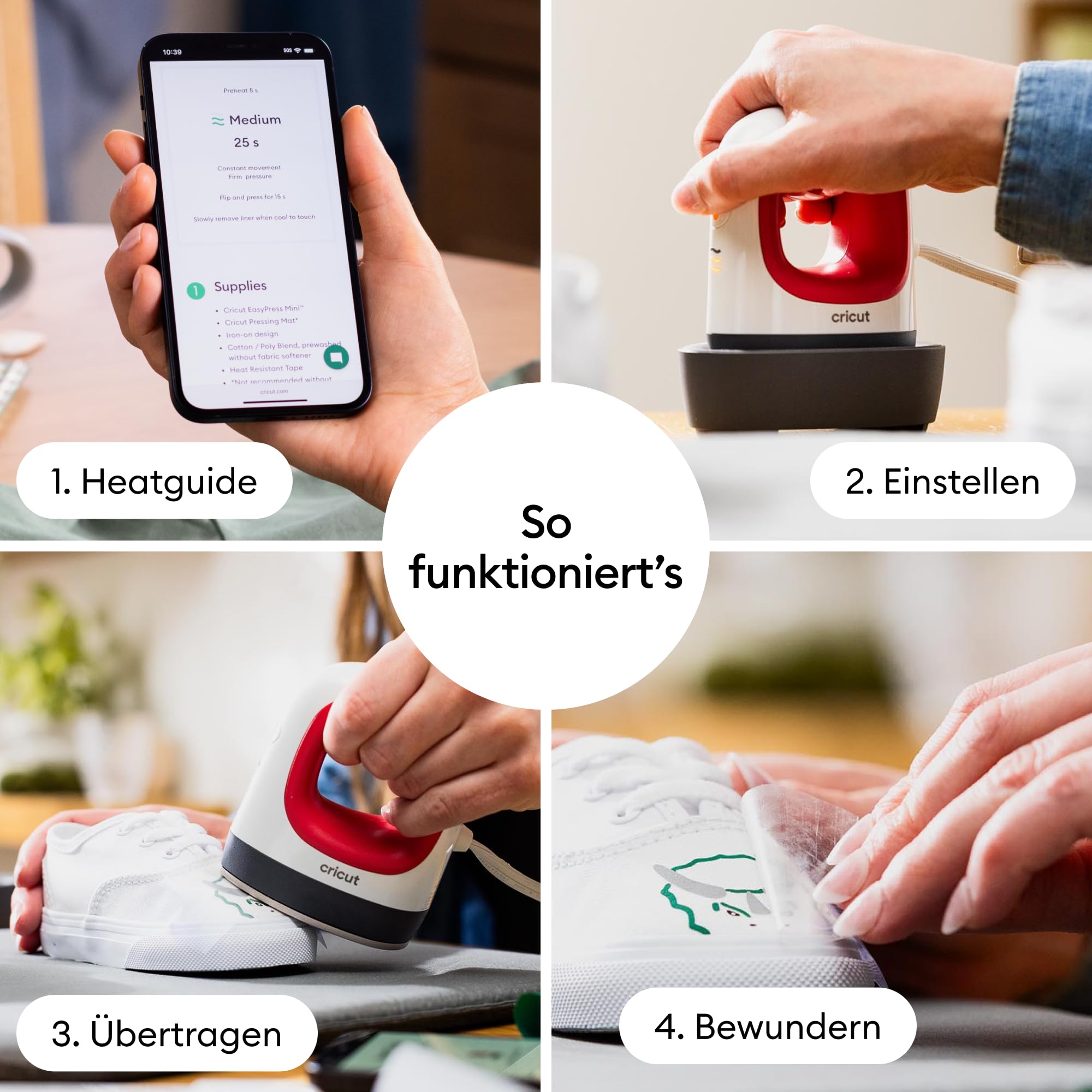 Cricut EasyPress Mini | Kompakte Wärmepresse zum Aufbügeln von Vinyl (HTV), Infusible Ink und Sublimation | Raspberry | 2026