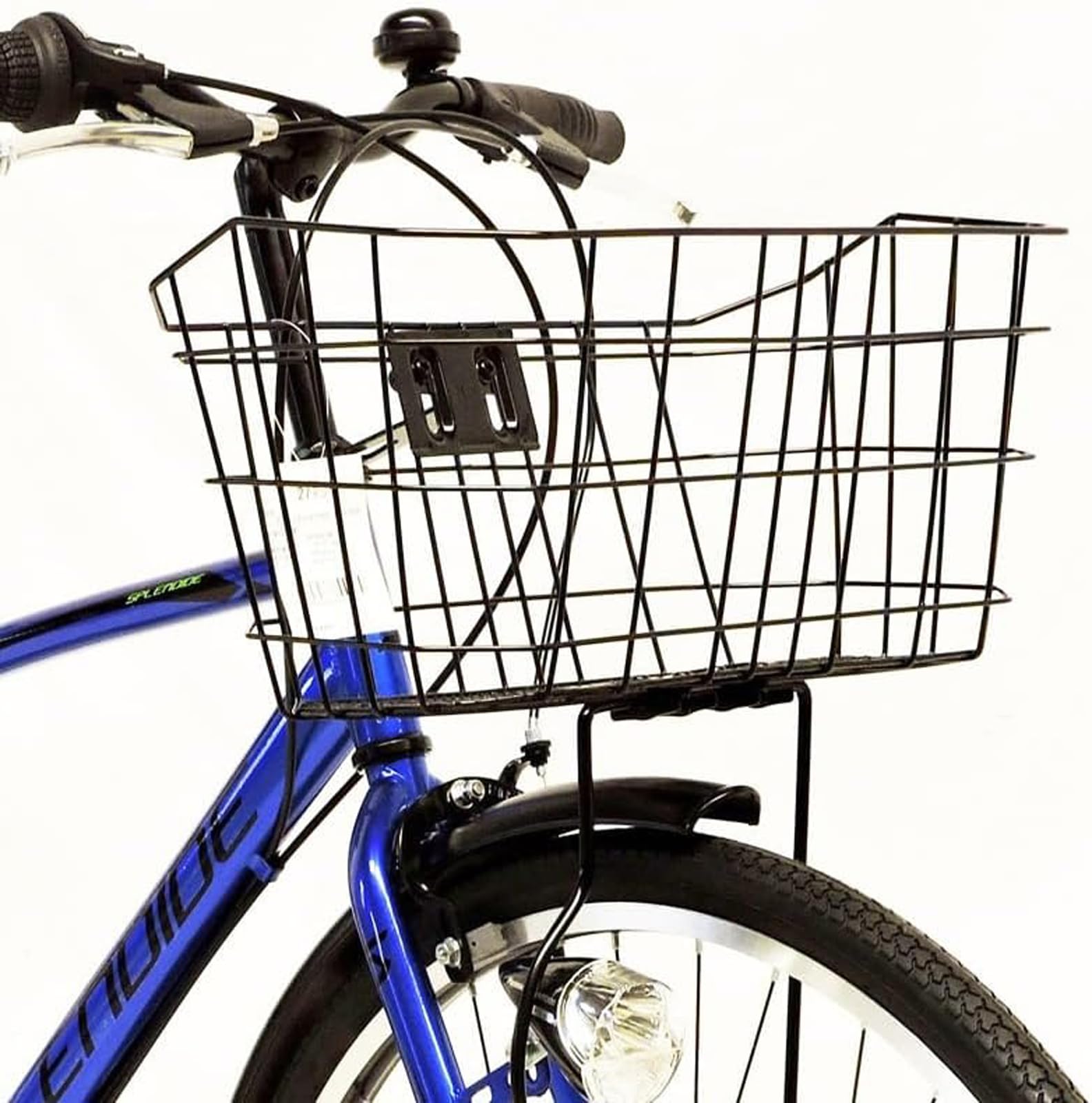 Amazon | SPLENDIDE 27型 カゴ付きクロスバイク 自転車（ブルー