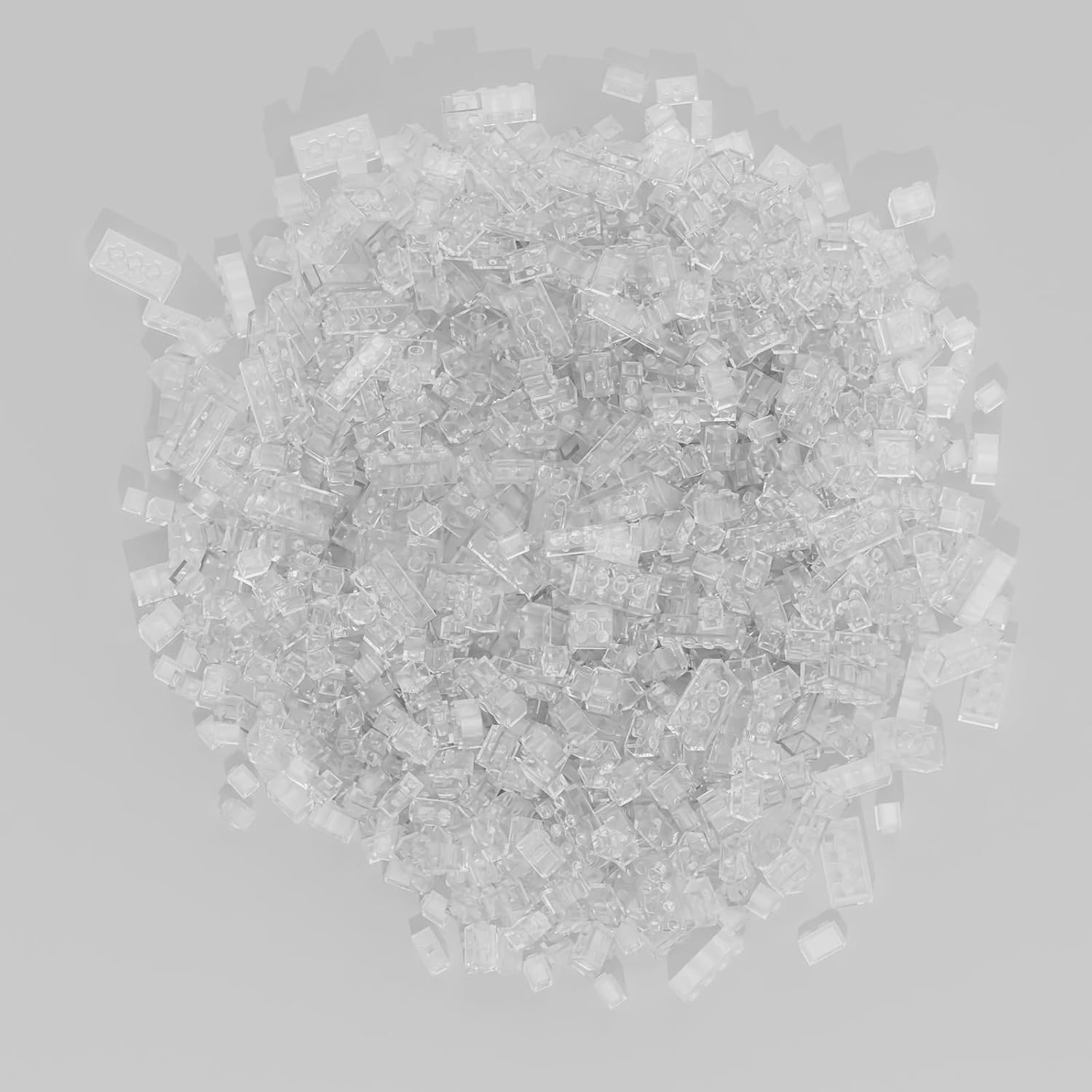 300 Pcs Classic Building Bricks, Fully Transparent Bulk Bricks,Compatible with Major Brands Parts and Pieces, Creative Building Block Toys for Boys Girls Ages 6 7 8 9 10 Year Old image 4 of 7 B0CR64PLHZ