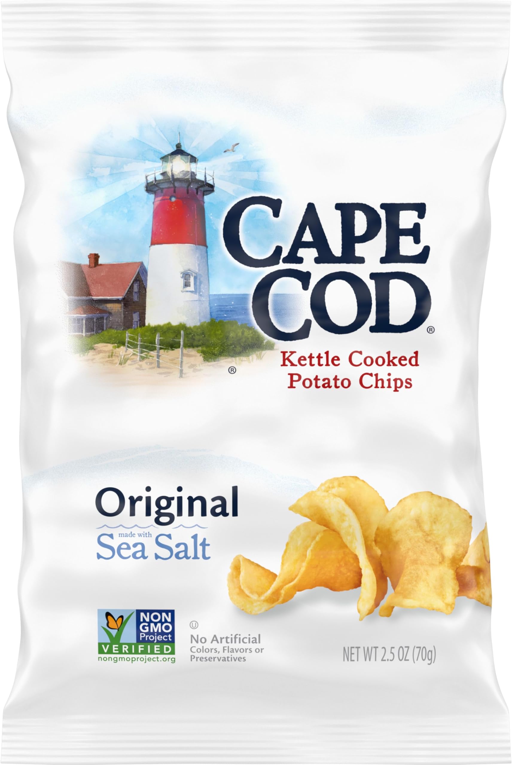 Potato Chips, Original Kettle Cooked Chips, 2.5 Oz