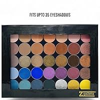 Vista 3 de Z Palette Paleta de maquillaje magnética vacía negra extra grande con ventana transparente
