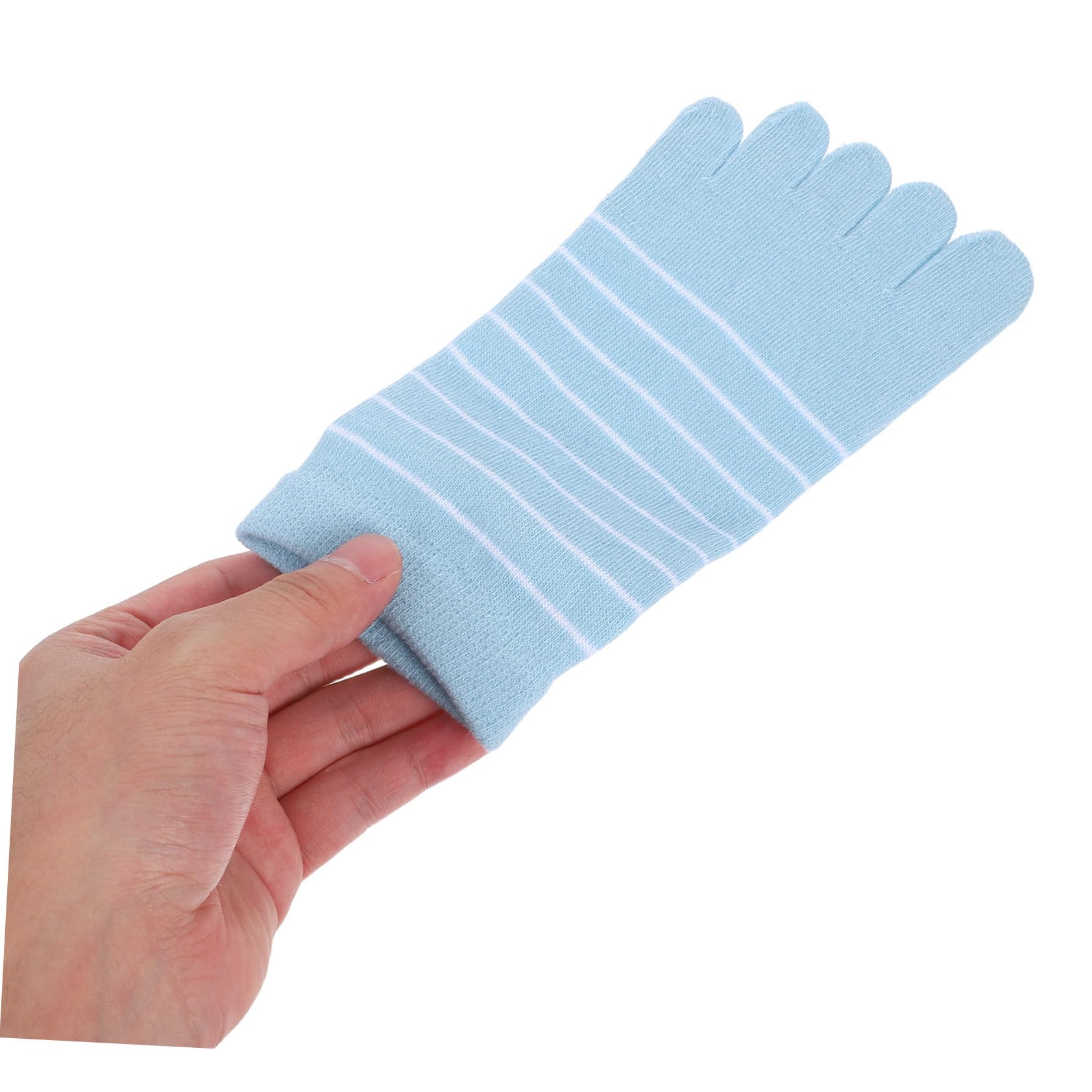 LIFKOME Damen Zehensocken mit Streifenmuster, 5 Paar Baumwolle