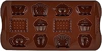 Vista 2 de Silikomart Platinum Tea Time - Molde de silicona para chocolate, marrón