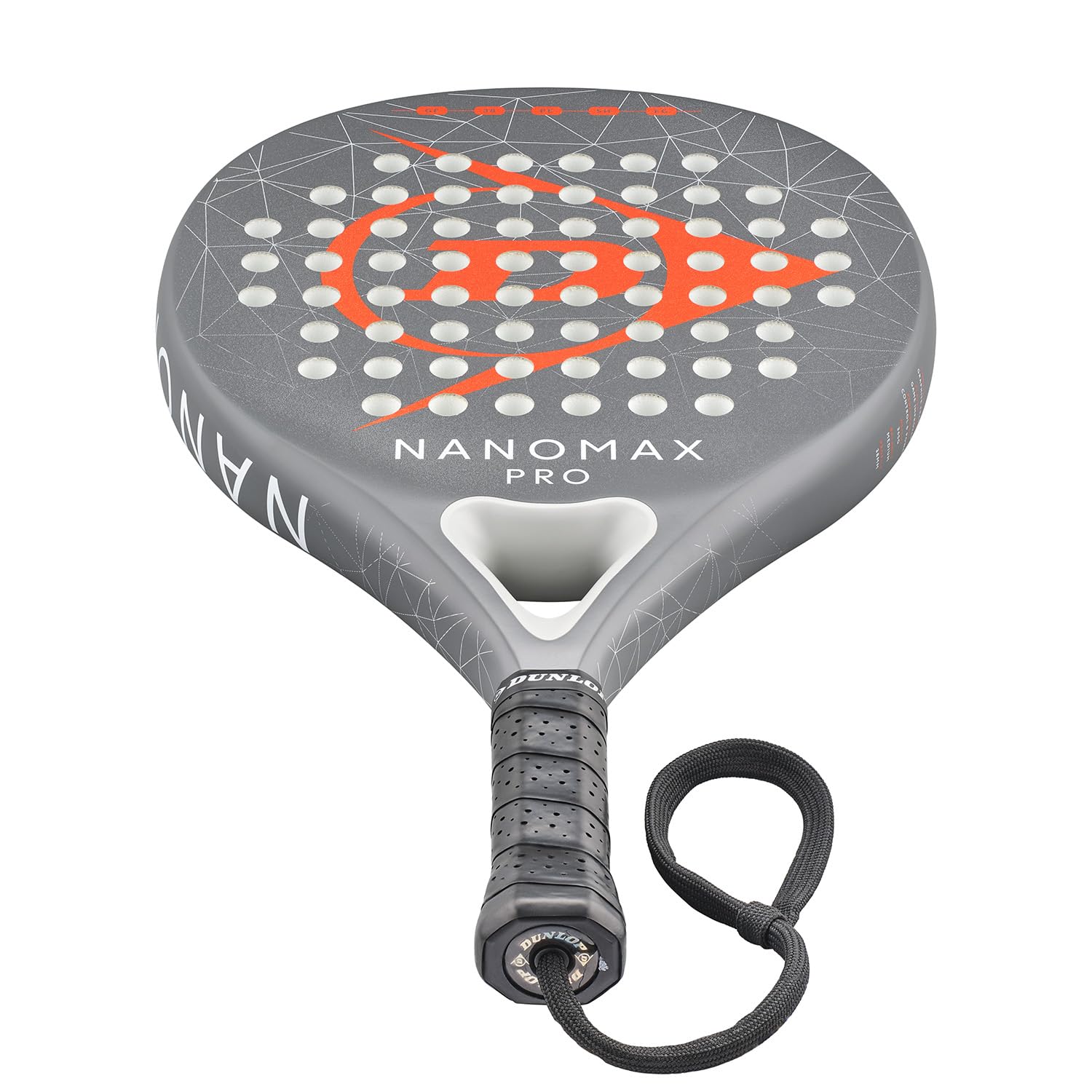 Dunlop Unisex Nanomax Pro Rakieta do padla Grey/Orange/White One Size
