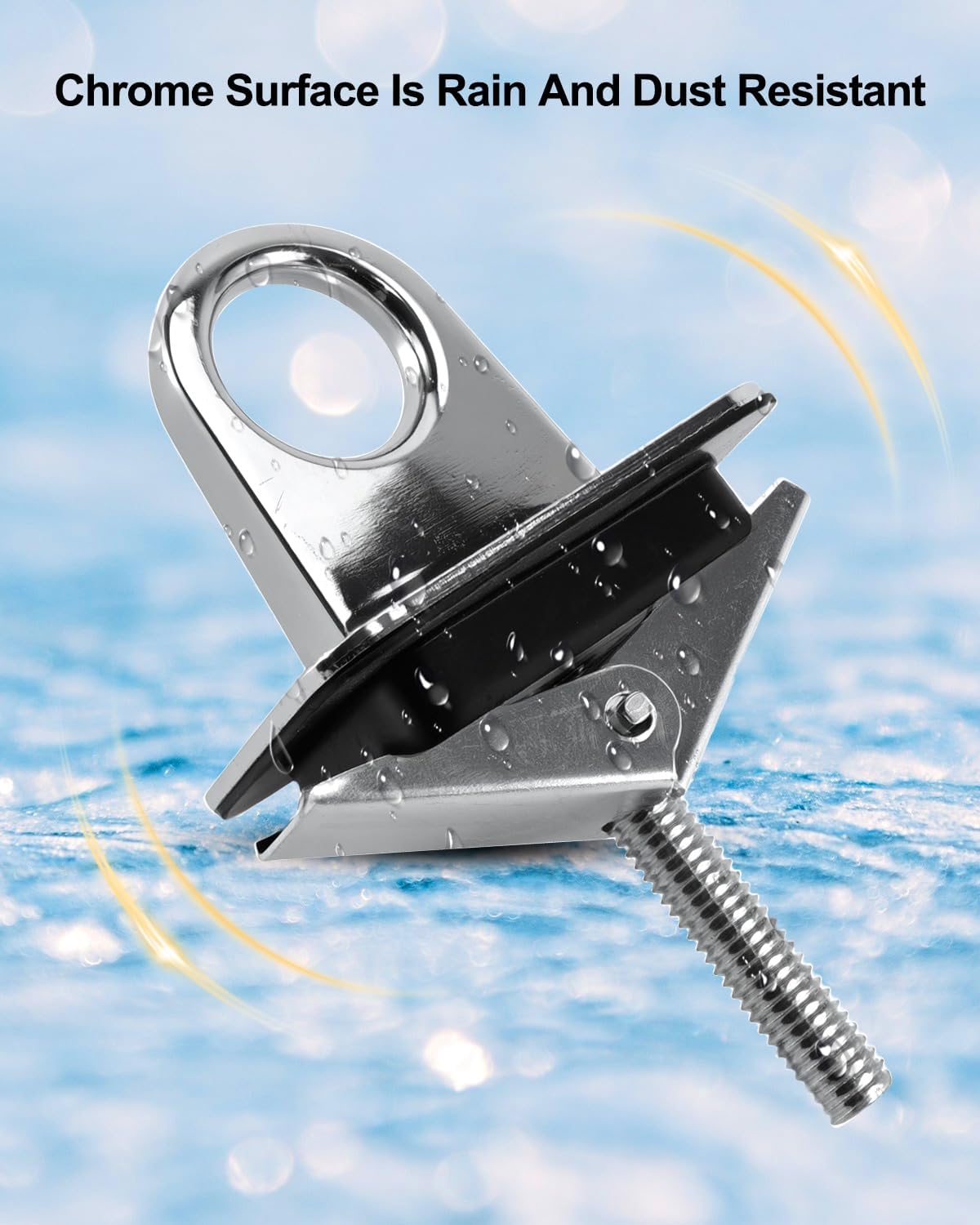 05649 5648 Universal Stake Pocket Anchor Points for Pickup Trucks | Chrome Plated Truck Bed Tie Down Anchor Points, 2 Pack