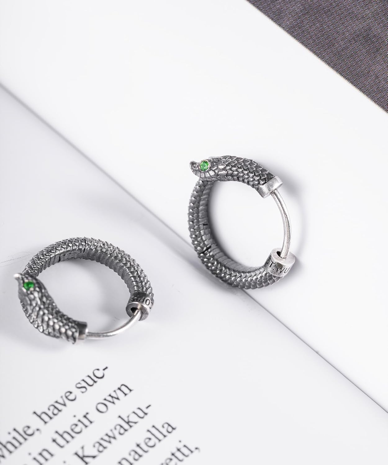 COPPERTIST.WU Hognose Snake Earrings Statement Hoop Earrings Lightweight Hoops Hypoallergenic Earrings Jewelry Gift for Women Men