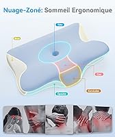 Vista 2 de Almohada Cervical para el Cuello para Alivio del Dolor - Almohada Cervical para Personas que Duermen de Lado, Espalda y Estómago, Almohada