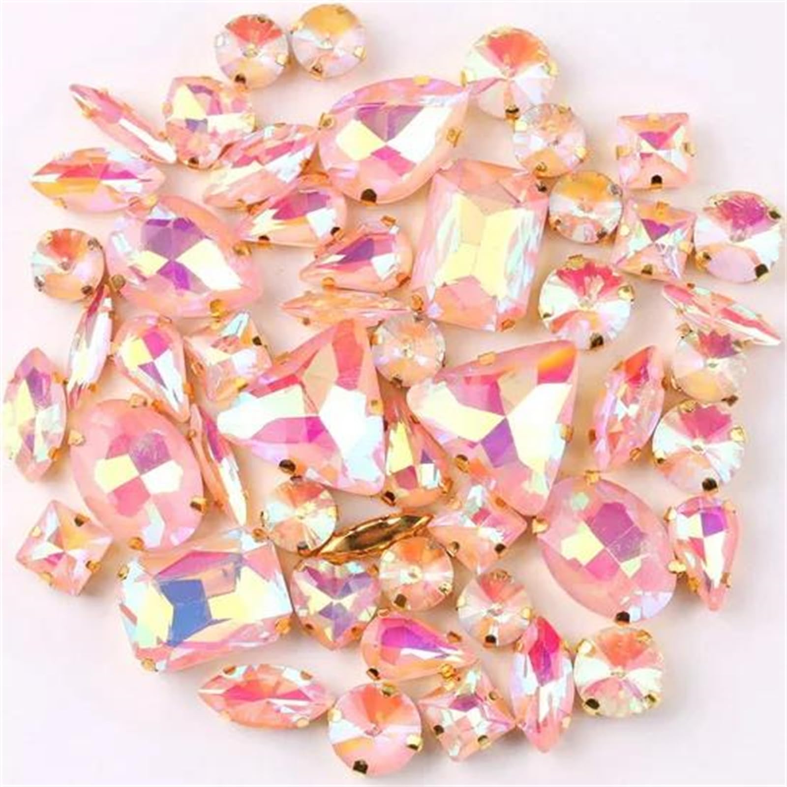 Strass dorés à coudre, ornement pour robe de mariée, chaussures et sacs de bal