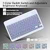 Funda para iPad A16 con teclado y mouse para 10.ª y 11.ª generación | Teclado magnético retroiluminado de 7 colores con porta lápiz, mouse sensible para iPad 11.ª gen 11" y iPad 10.ª gen 10.9", plateada 3