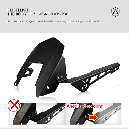 Miniatura 2 de Kit de cubierta de cadena con guardabarros trasero compatible con MT-07 MT07 2013-2024 compatible con Tracer 7  GT 2021-2024 para Tracer 700