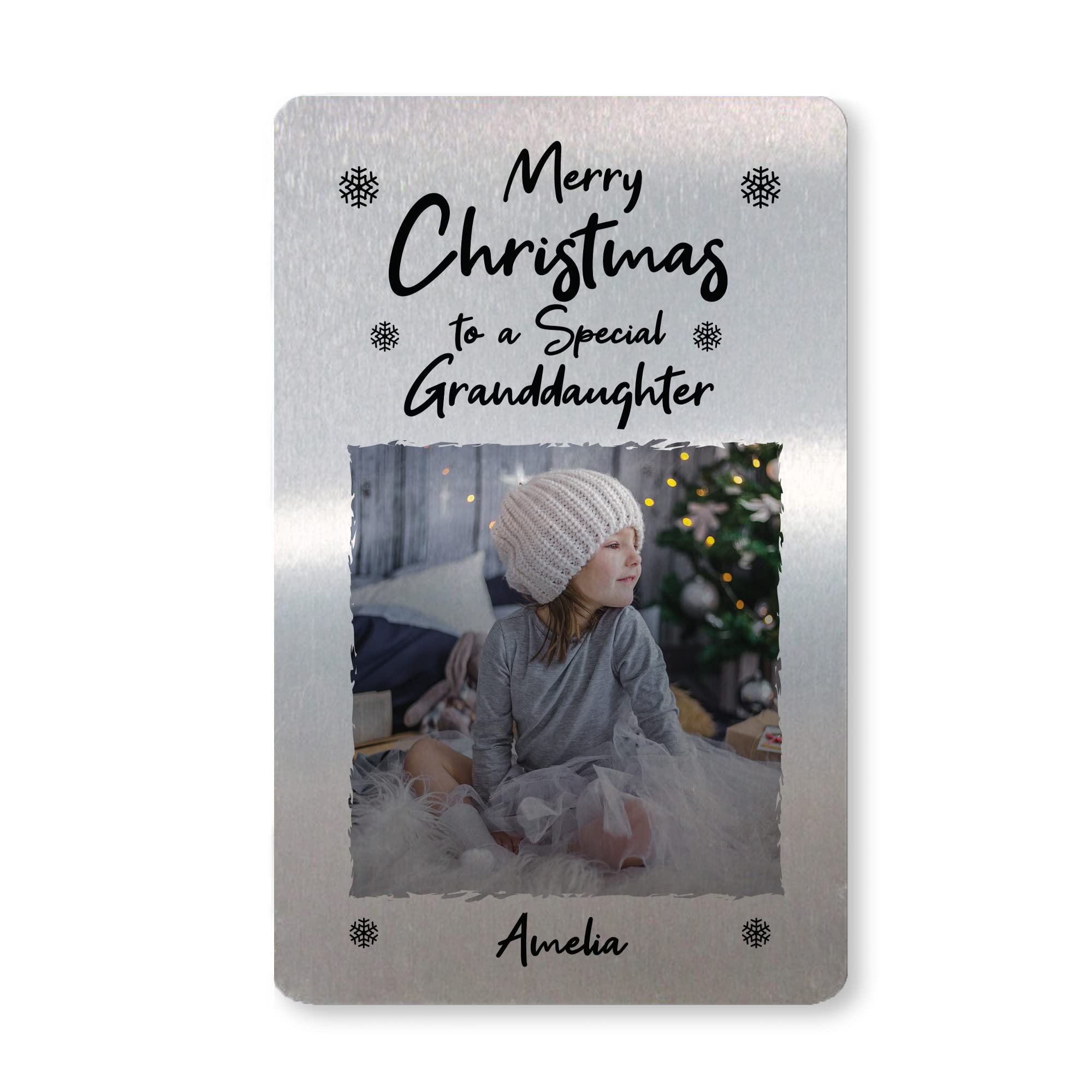 Merry Christmas To A Special Granddaughter Personalised Photo Card Gift For Her Keepsake