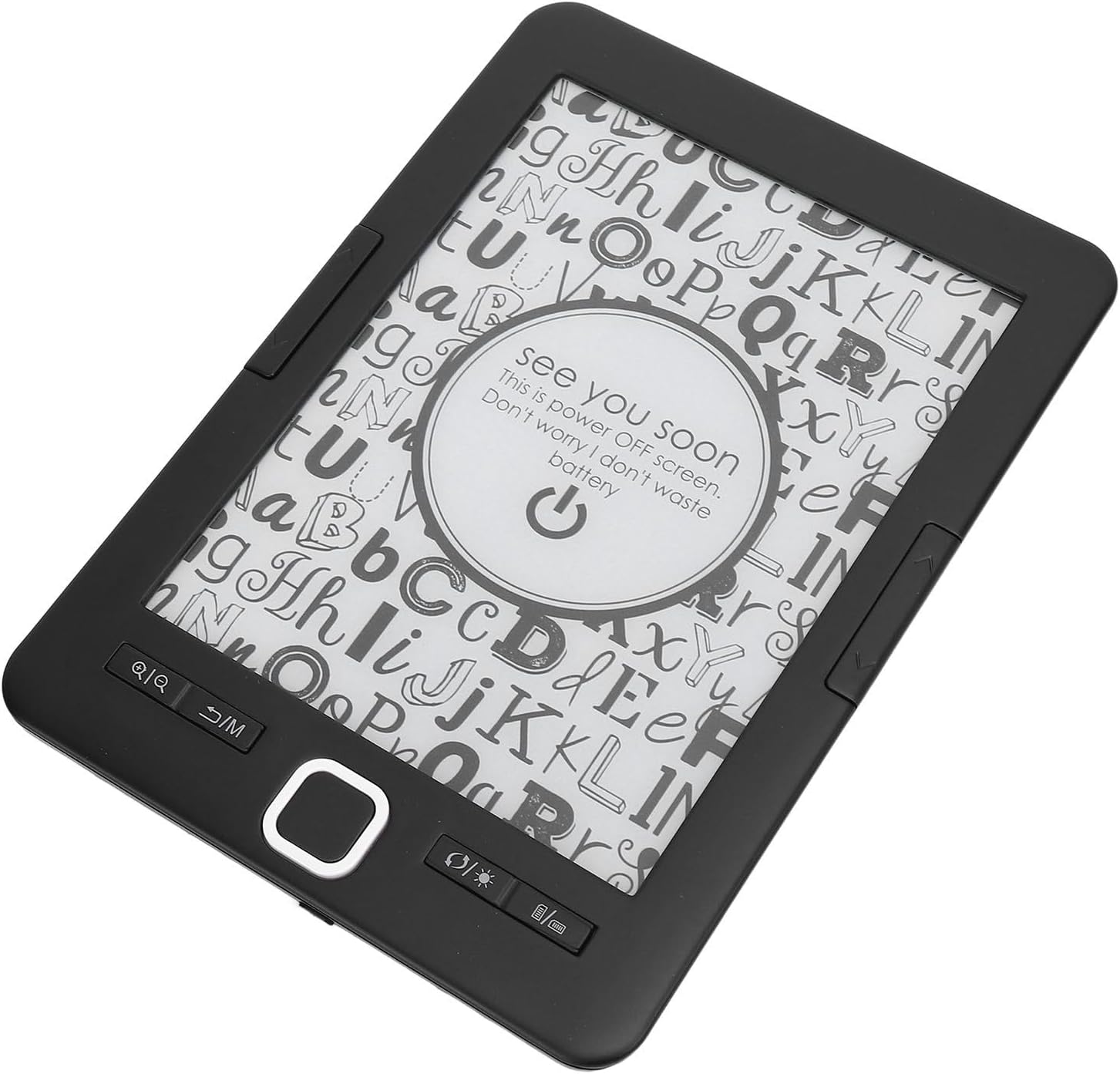 Electric Book Reader, 6 Inch Ink Screen EReader with 8GB Storage and Adjustable Brightness for Commuting and Travel