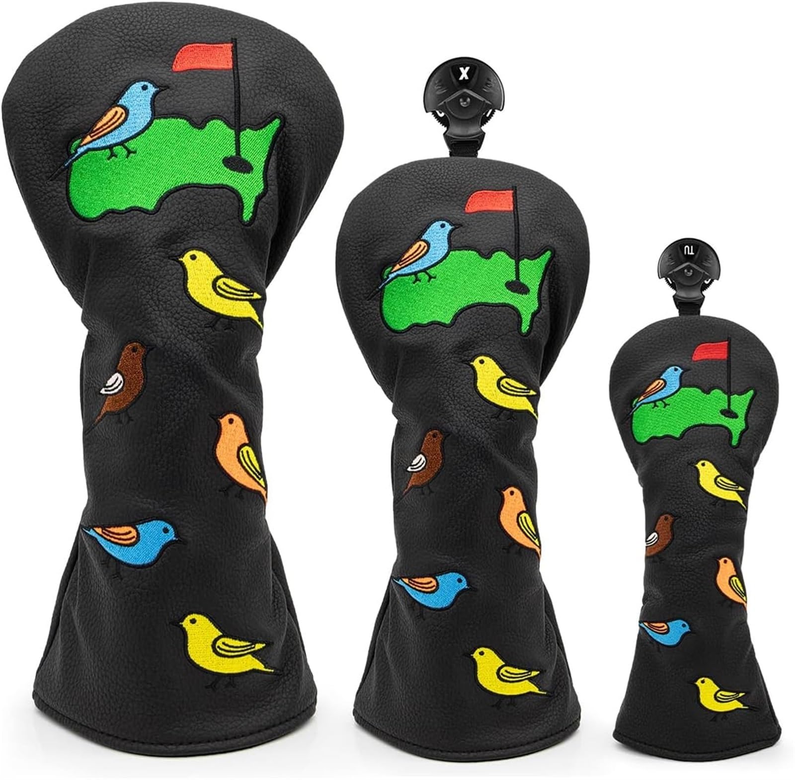 THE WHITE SHOP Golf Club Covers For Driver, Fairway, Hybrids - 4 Options - Golf Driver Headcover/Golf Fairway Wood Head Cover/Hybrid Club Head Cover For Men Golfer