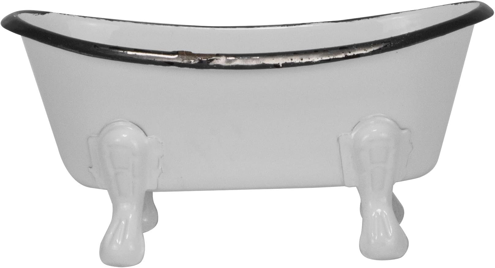 Creative Coop Mini Metal Bathtub Easy Drain Bar Soap Dish (Yellow) Home & Kitchen