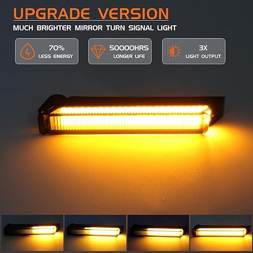 Miniatura 2 de Luces intermitentes LED ámbar secuenciales para Ford F150 Raptor Lincoln Mark LT 2004-2014, indicador dinámico de lente ahumada, lámparas derecha