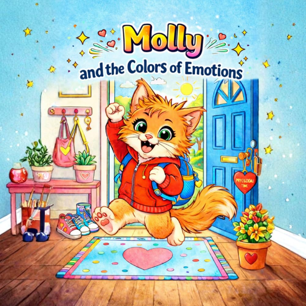 Emotions Coloring Book for Kids Ages 4–8: Moli the Cat – Cute Coloring Book About Feelings, Social Skills & Emotional Learning