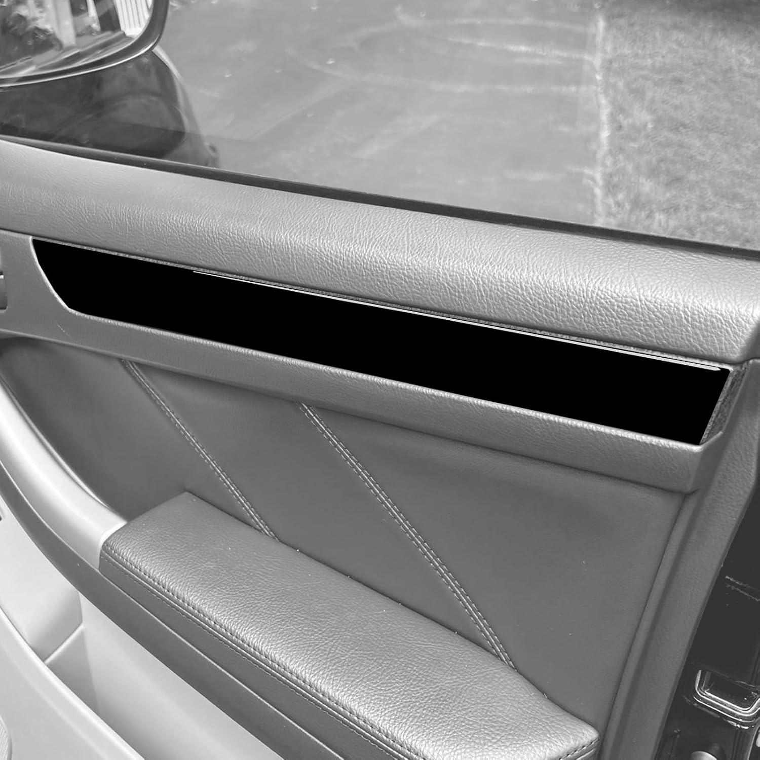 Glossy Piano Black Car Inner Door Panel Decorative Strip Soft Trim Sticker Compatible with Toyota 4Runner 4 Runner(N210) 2003 2004 2005 2006 2007 2008 2009 SR5/Sport Edition/Limited