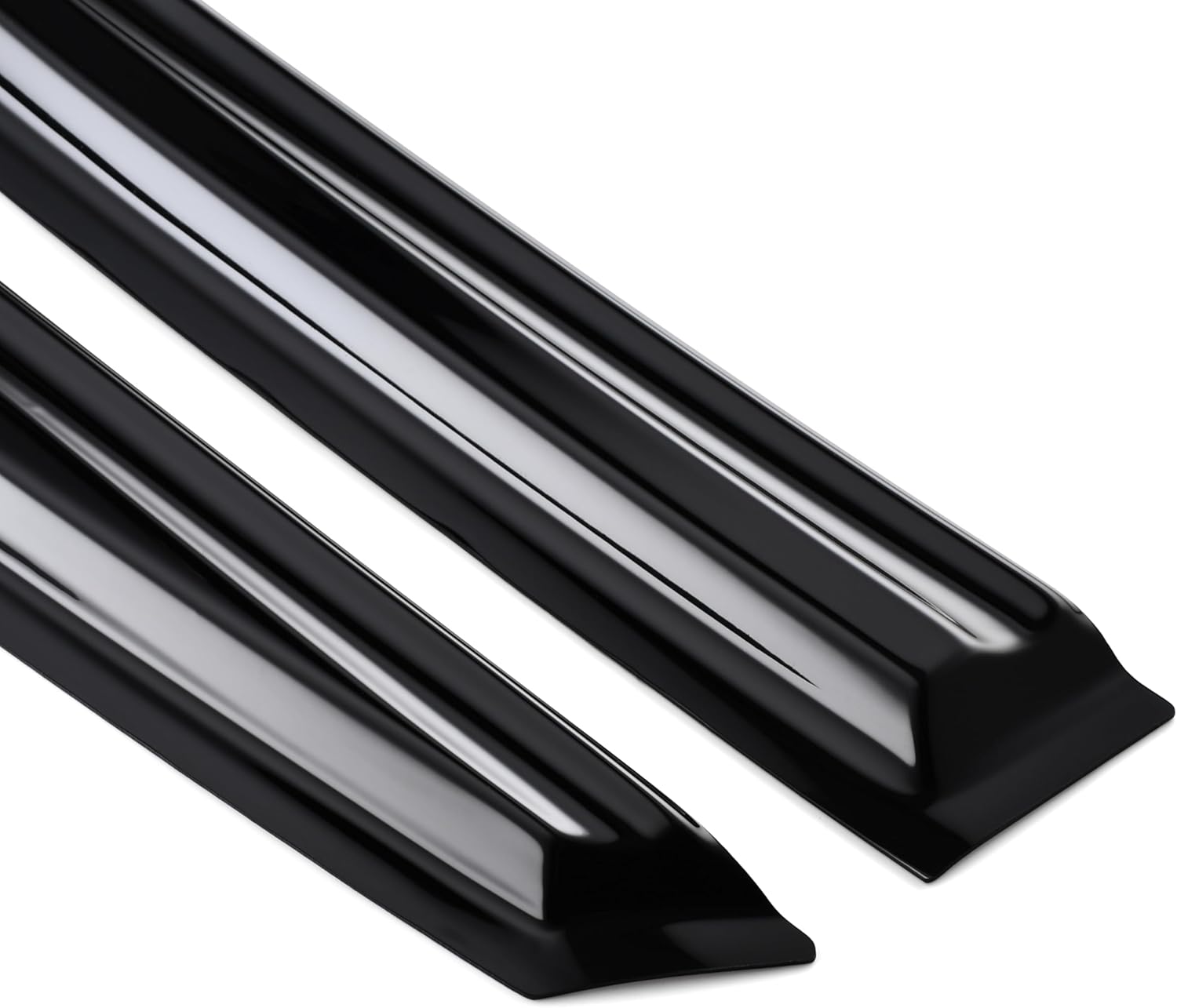 Tape on Wind Noise Reduction Rain Guards for 2016-2021 Honda Civic, 4-Piece Side Window Visors, UV Resistant & Weatherproof, No Drill Installation