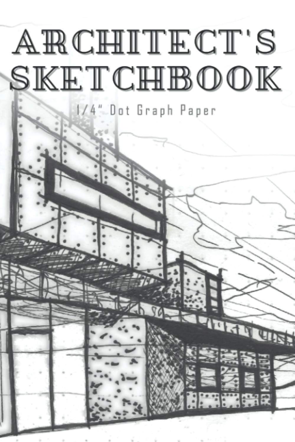 Architect's Sketchbook (6 x 9 120 Pages) || Dot Graph Paper, Architecture Sketch Book, 1/4" Graph Paper Grid, Dot Grid Book, Gift For Architect