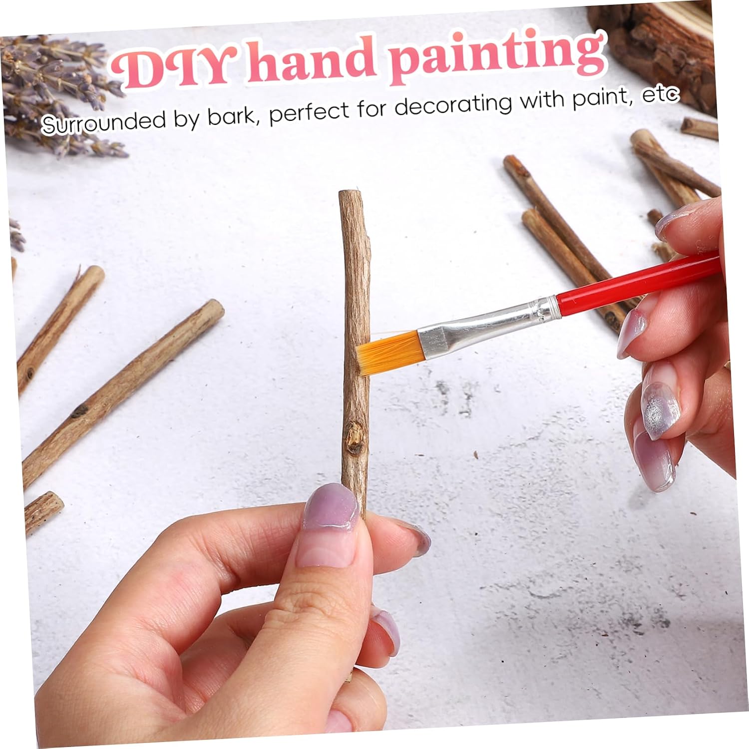 100pcs Tea Tree Sticks Driftwood Twigs Real for Craft Mini Craft Sticks Fake Bark Artificial Plants Indoor Wooden