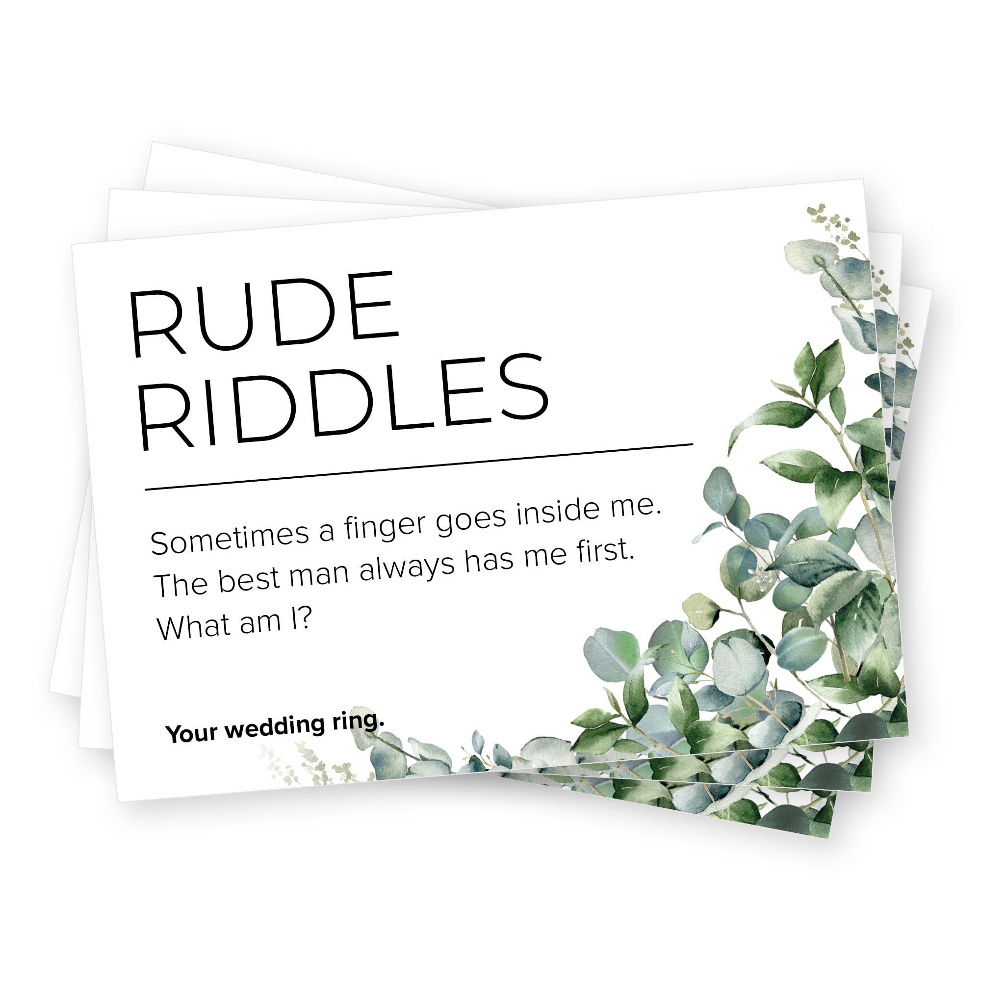 Fancy Cactus Rude Riddles Hen Party Game, Wedding Table Game, for Bridal Shower, Bachelorette Party, Birthday Party, Funny Riddle Game
