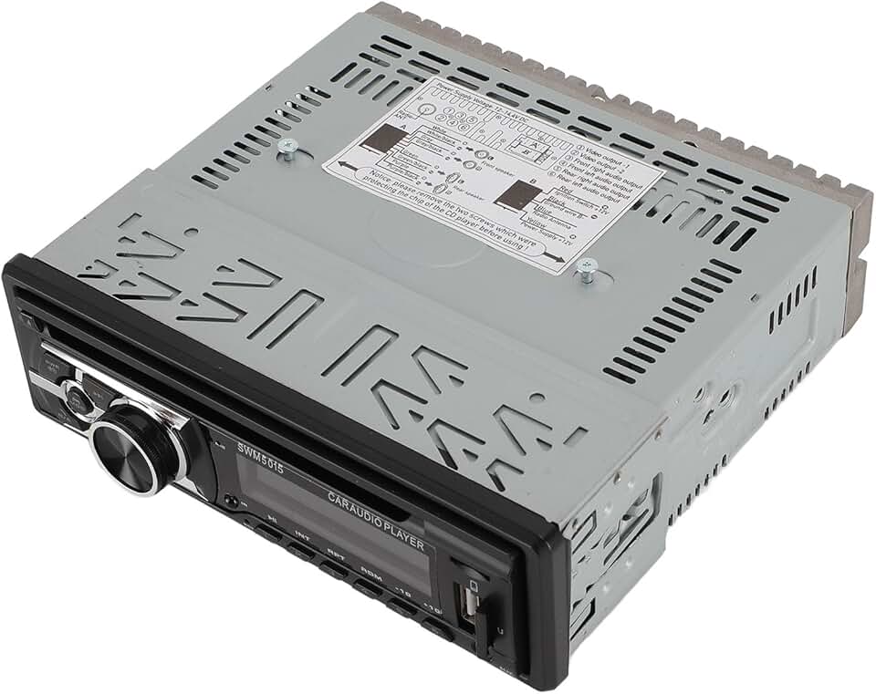 Estéreo de Carro Com Porta USB, Rádio FM, CD de Chamadas Com Viva-voz, Entrada AUX de DVD para Carro Single Din, de Entretenimento Com, Recurso de Memória, Configurações de EQ