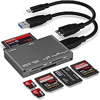 Vista 1 de Lector de tarjetas de memoria múltiple 7 en 1, lector de tarjetas SD USB 3.0 (5Gbps) Lectura simultáneamente 7 tarjetas para tarjeta de memoria de 7