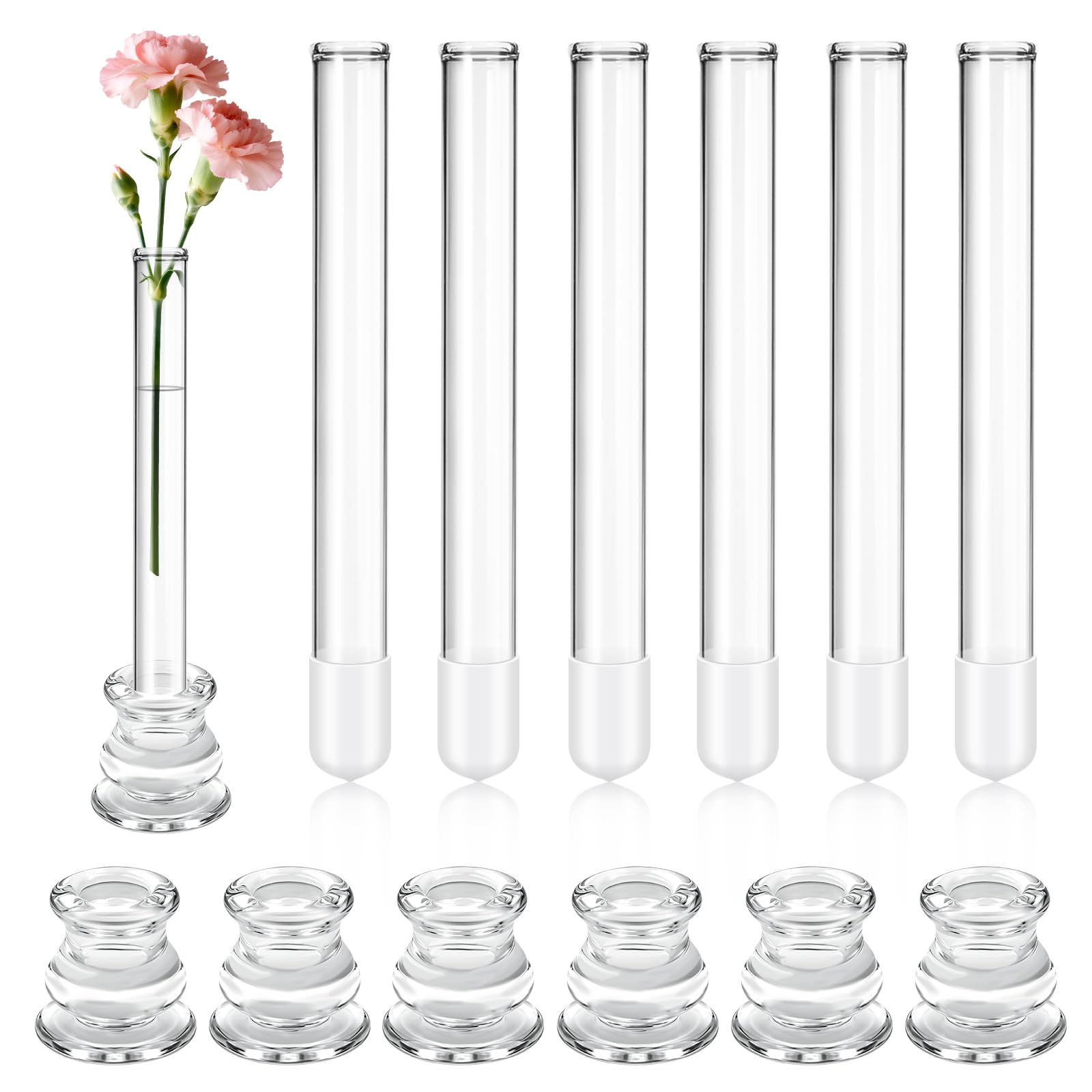 Vase en verre pour centre de table de mariage et bougeoir de table