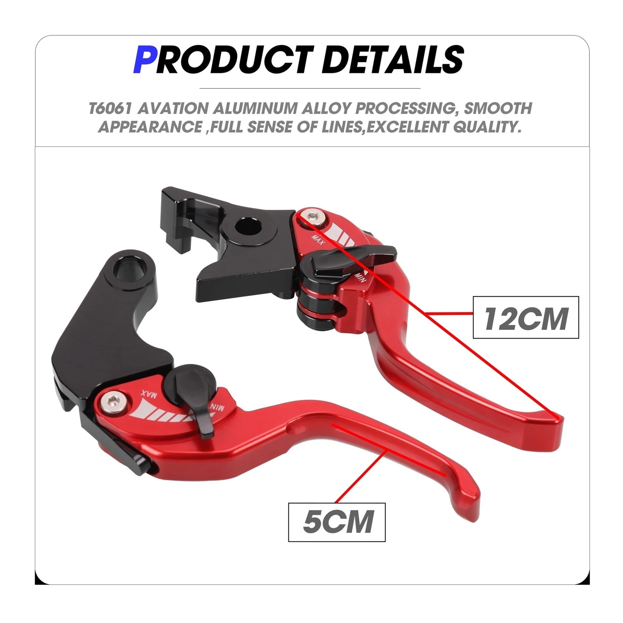 Maneta Embrague Frenos para CFMOTO para CF Moto para 450MT 450 MT CF450MT Motor Ajustable Freno Corto Embrague Manija Protectora Palancas Maneta Freno Moto(3)