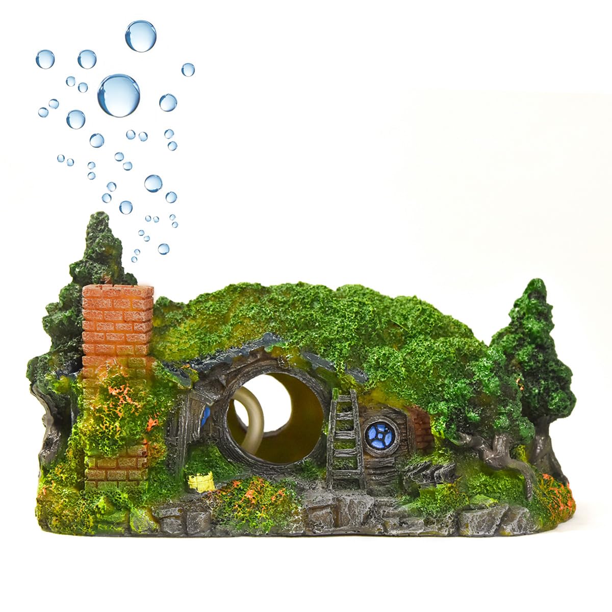 Aquarium Decorations Castle Fish Tank Décor Thematic Ornaments (Hobbit-Small)