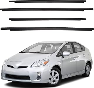 Dasbecan Weatherstrip Window Seals for Toyota Prius 2010-2015 - 4pcs OEM Replacement Trim, Dust/Noise/Rain Proof, Easy Install