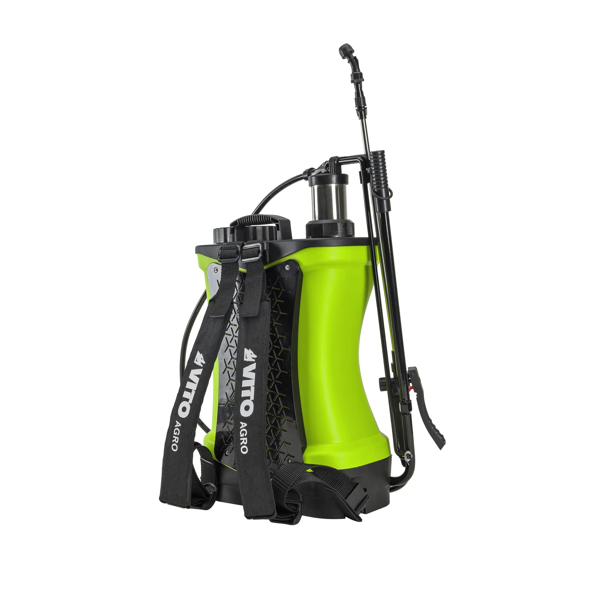 VITO VIPU16FM - Nebulizzatore manuale, 16 l, pompa in acciaio inox, 4 ugelli, lancia 60 cm, portata 2,5 m