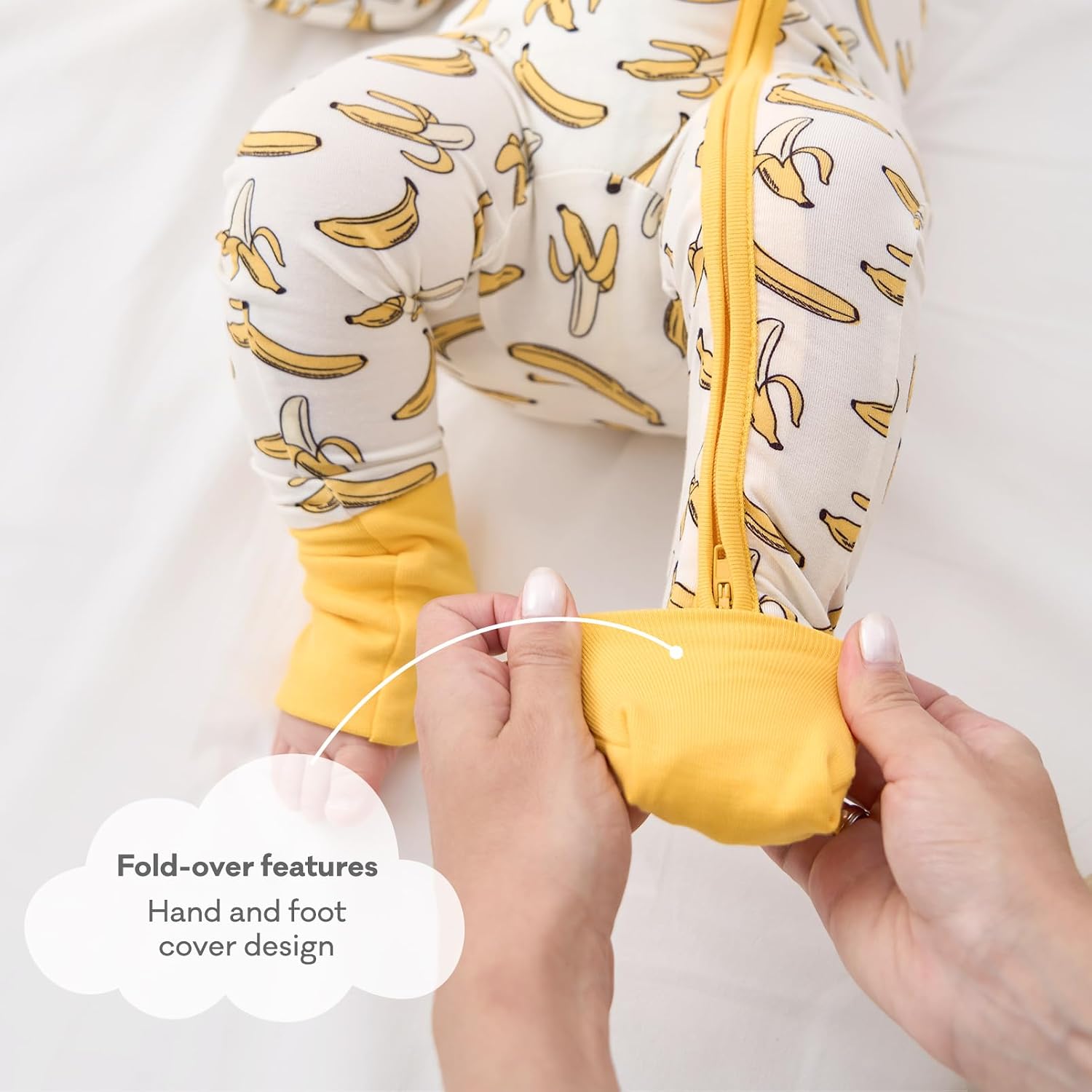 pureborn Baby Infant Boys Girls Zipper Sleeper Snug Fit Viscose from Bamboo Pajamas 0-24 Months