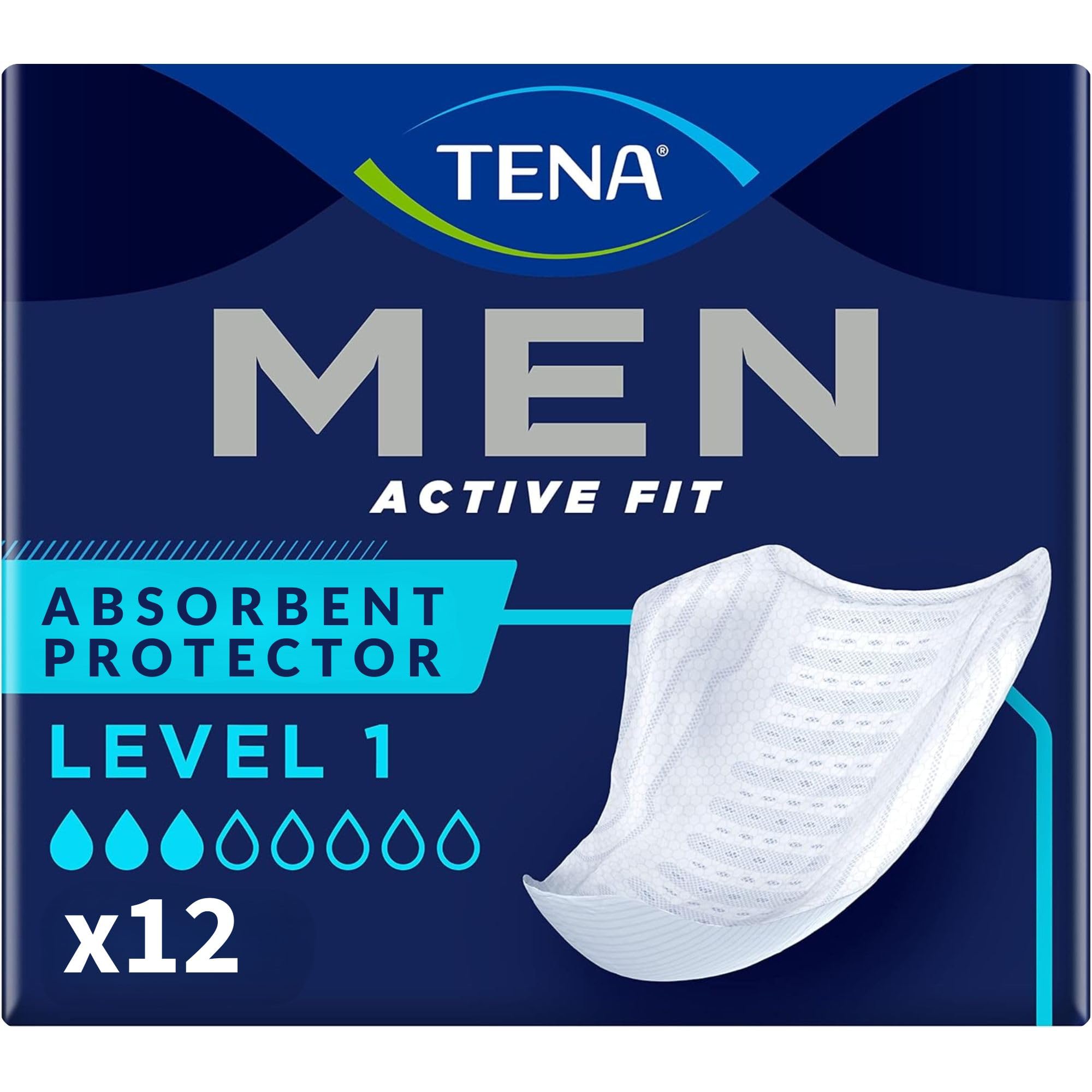 TENA MEN Adult Fit Guard Style | Adult Diaper Level 1 Active Fit | Absorbent Protector Pad | Light Urine Leakage | Triple Protection from leaks, odour and moisture | Soft Cup Shape | Individually Wrapped | 12 Units-image-12