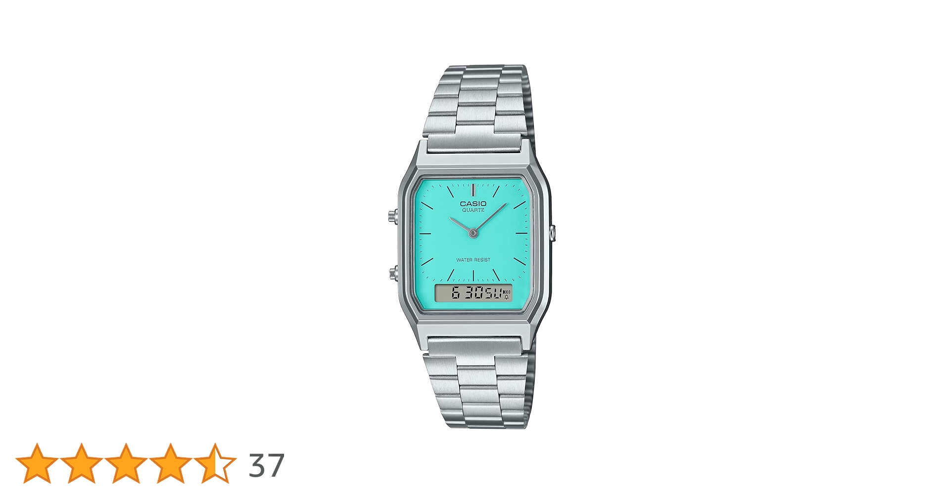 AQ-230A-2A2 CASIO ターコイズブルー　カシオ Casio Relógio duplo azul AQ-230A-2A2 - tamanho único