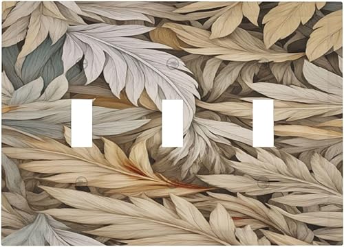 Miniatura 163 de Cubiertas Decorativas de Arte para Interruptores de Luz, Hojas de Otoño, Placa de Pared de Palanca Individual, Cubierta Decorativa de Interruptor,