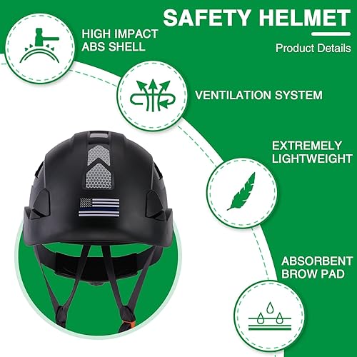 Miniatura 3 de Casco de seguridad con visera y protección auditiva, casco de trabajo aprobado por LOHASTAR ANSI Z89.1 para motosierra forestal, casco de tala