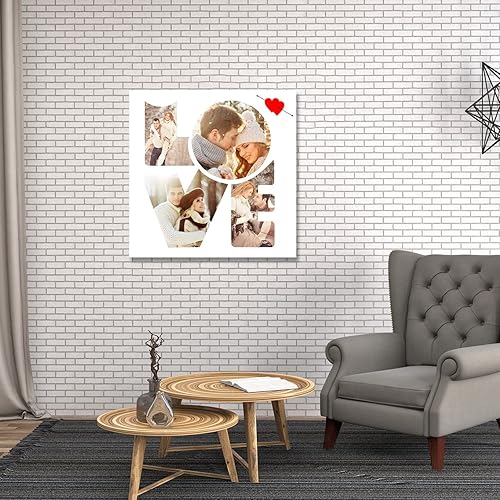 Miniatura 3 de LZIMU Impresiones en lienzo personalizadas con tus fotos, arte de pared personalizado con múltiples fotos, lienzo de collage personalizado,