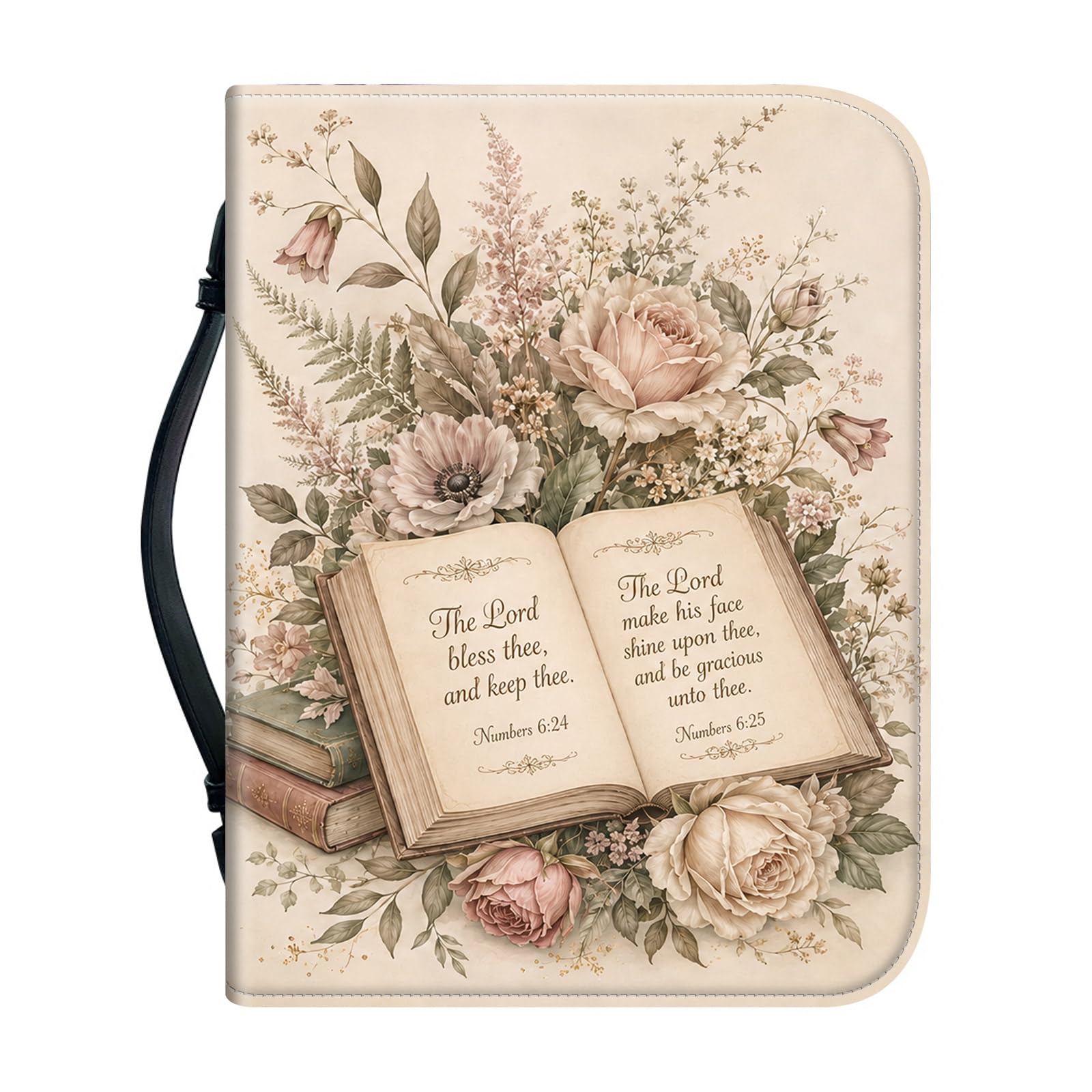 Étui en cuir synthétique pour femme, grand sac de bible, poignée et