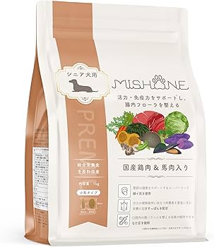 Amazon.co.jp: ミシュワン ドッグフード シニア犬用(国産鶏肉&馬肉)1kg