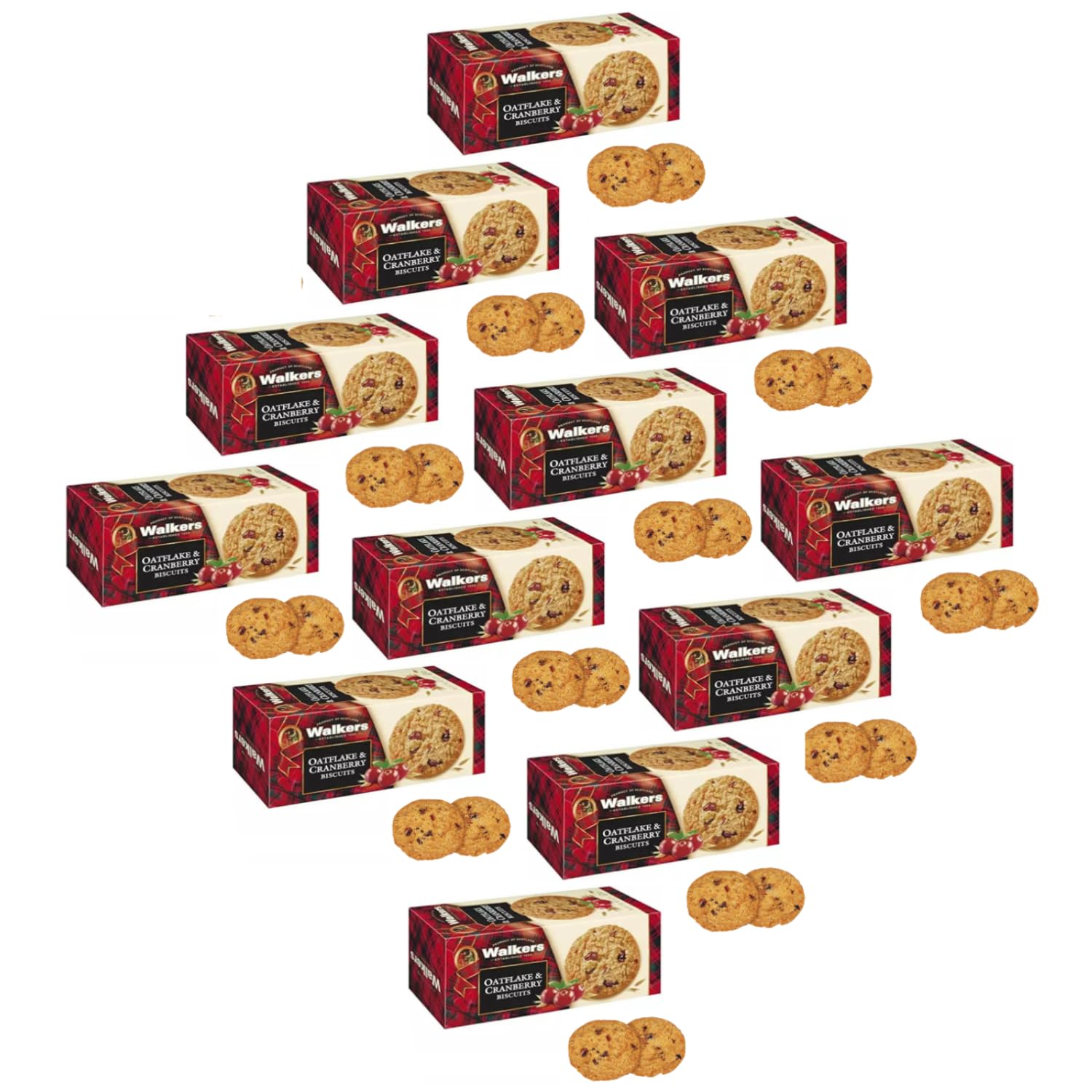 Walkers | Biscotti Scozzesi Avena e Mirtilli | Biscotti Puro Burro | Pasta Frolla Burro Salato e Mirtilli - 12 Astucci