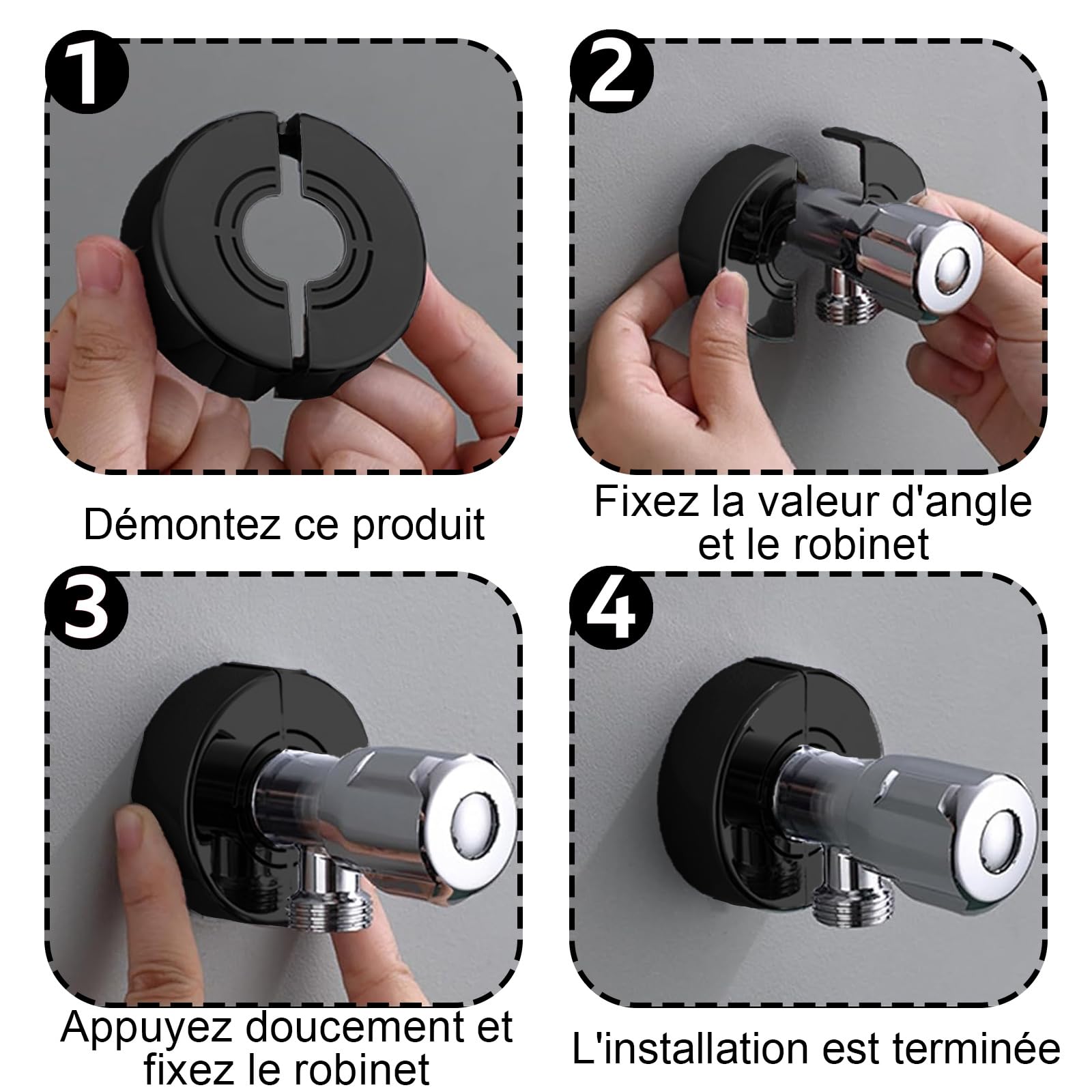 4 piezas rosetón grifo, rosetón mezclador de ducha 3 tamaños en 1, cubierta de manguera radiador ajustable, rosetones de ducha decorativas para grifos, conductos de agua, radiadores, duchas,