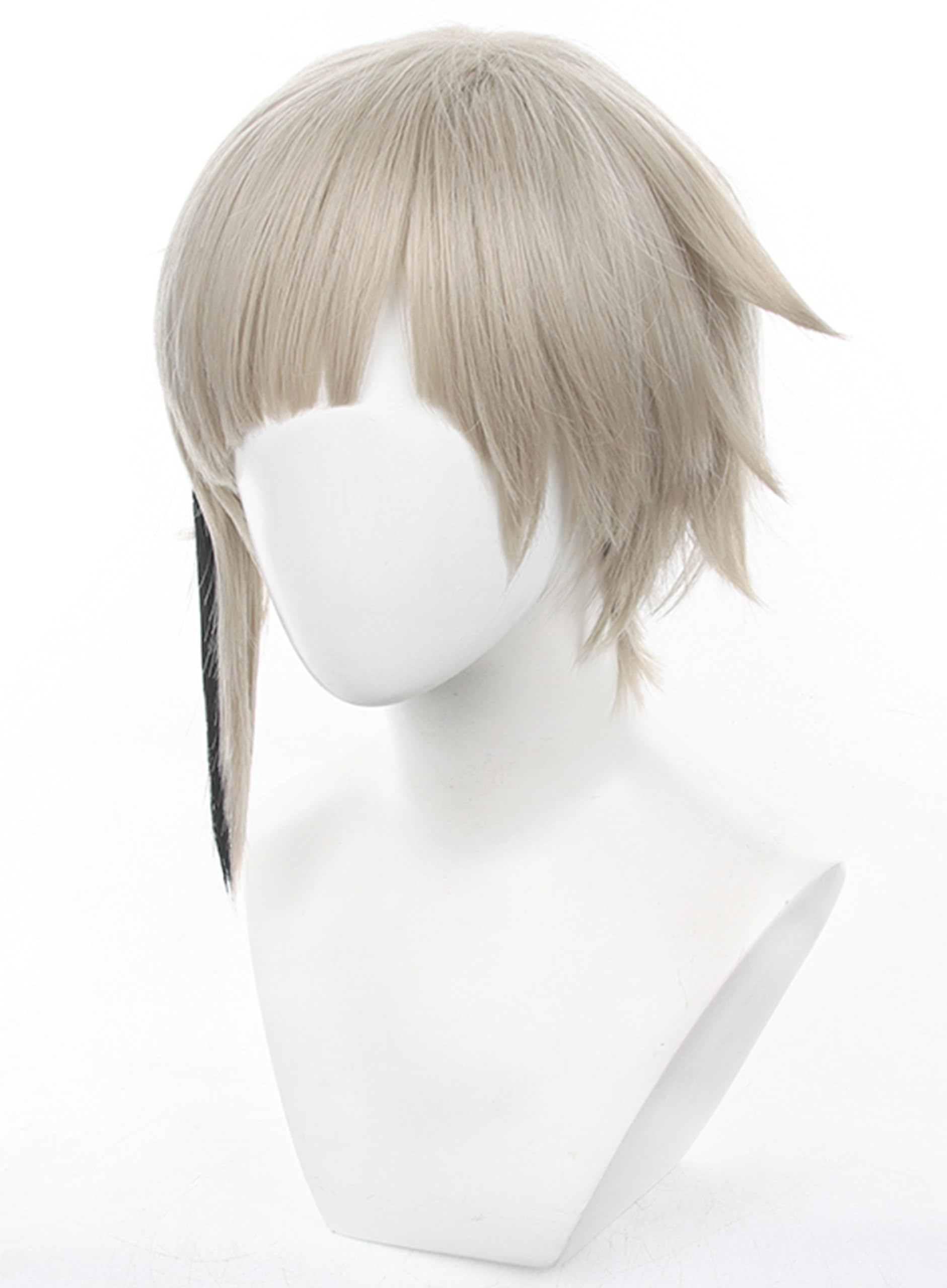 OSIAS Nakajima Atsushi Perruque Cheveux Synthétiques Courts Argentés Gris Résistants à la Chaleur - Image 4