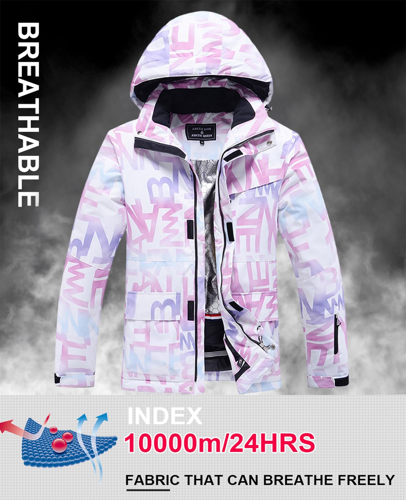 HOTIAN Giacca da sci e pantaloni da donna, set da 2 pezzi, tuta da sci da donna, invernale calda, neve, set impermeabile, antivento, set da snowboard