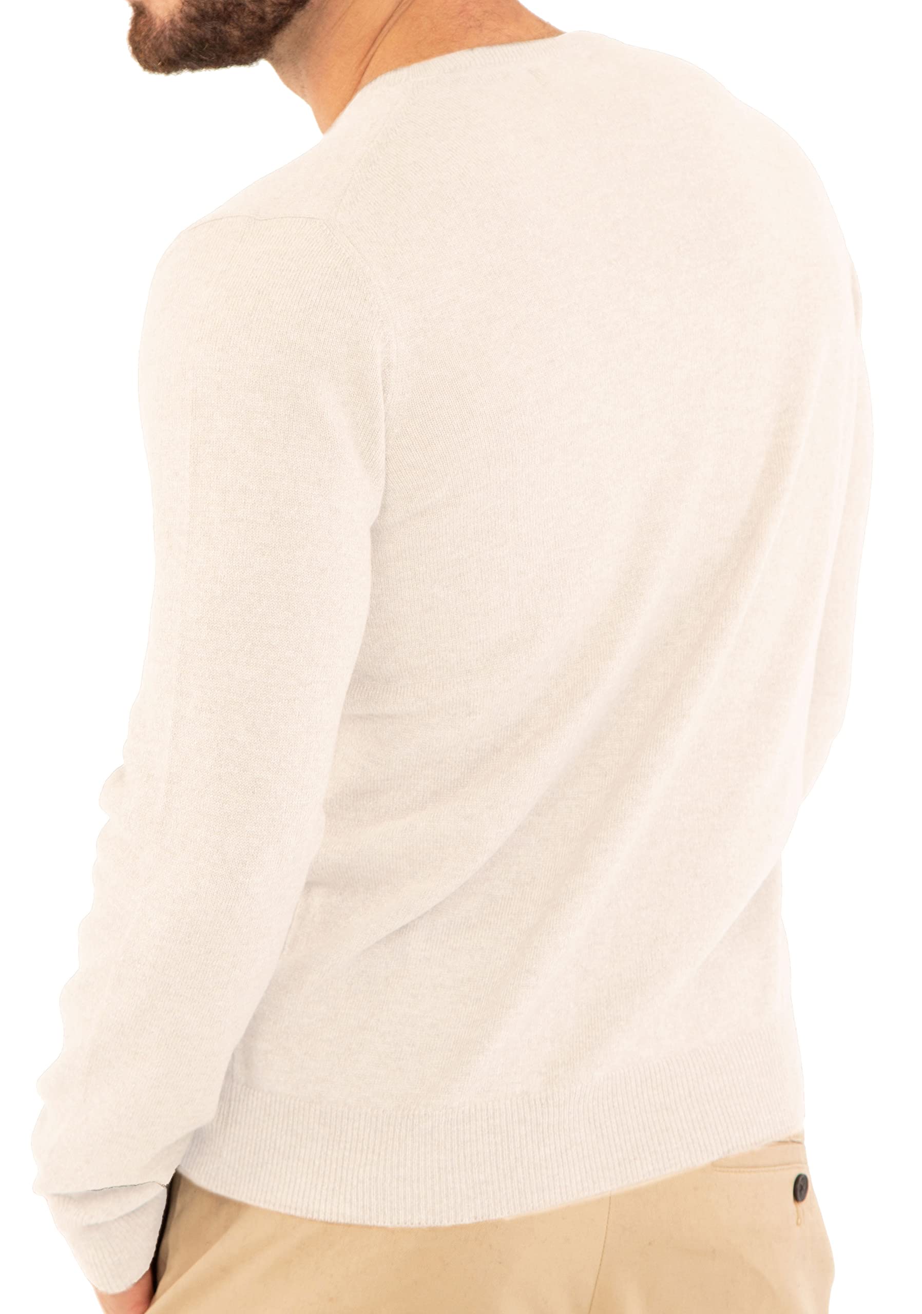 Marine Cashmere - O'Neck aus 100% Kaschmir für Herren, Pullover mit Rundhalsausschnitt, Made in Italy