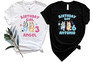 Personalized Girl's Bluey Birthday Shirt
